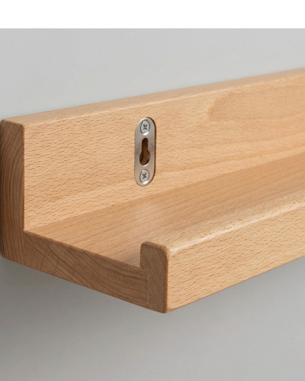 Zmktp Solid Beech Picture Ledge Front Lip Natural 55 cm - Detail view