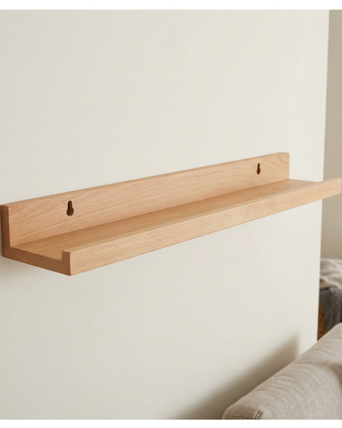 Zmktp Solid Beech Picture Ledge Front Lip Natural 55 cm - Lifestyle view